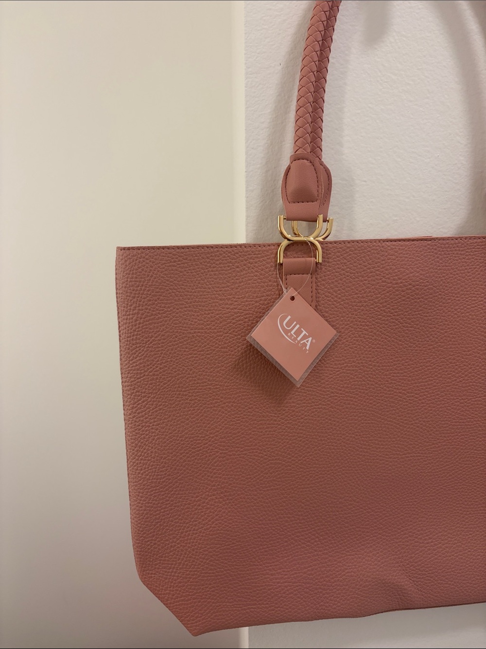 Ulta Beauty Rose Tote with Braided Handles - Picture 2 of 4